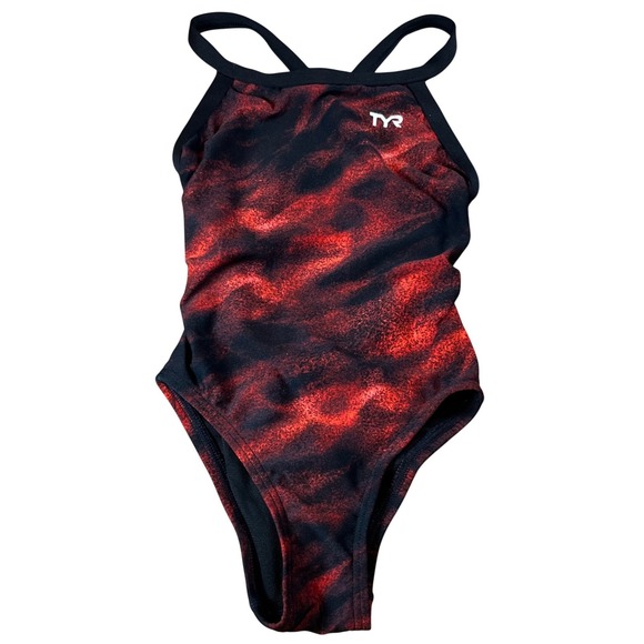 TYR Other - TYR Durafast Elite Diamondfit Soren Swimsuit Red Black DSOR7Y Size 22 NWT
